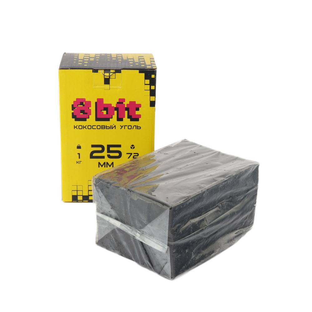 Уголь 8BIT 25мм 72шт 1кг 1/20