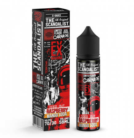 Жидкость The Scandalist 58ml 0mg (Ex Machina (Холодная содовая малина-манго))