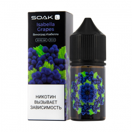 Жидкость SOAK L 30ml 20mg (Виноград изабелла, Light)